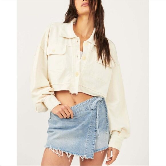 NWT Free People Saturday Shirt Jacket / Lazy Bones - Picture 1 of 6